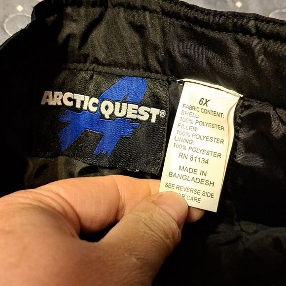 Arctic Quest black ski pants size 6X - Picture 3 of 5